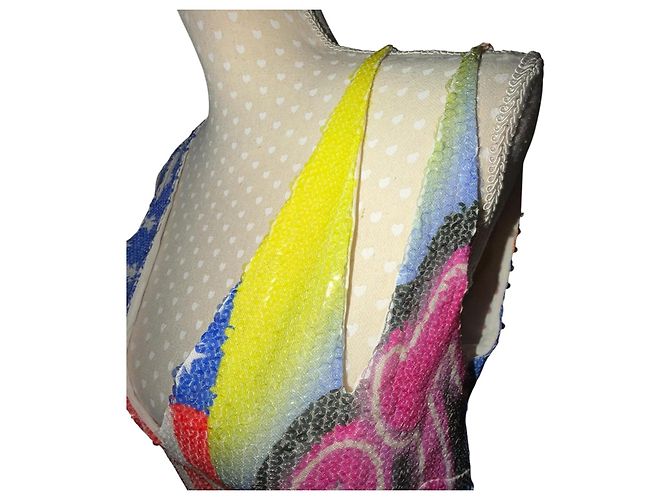 VESTIDO ESTAMPADO MOSCHINO 2016 SUPER Multicolor - vista 8