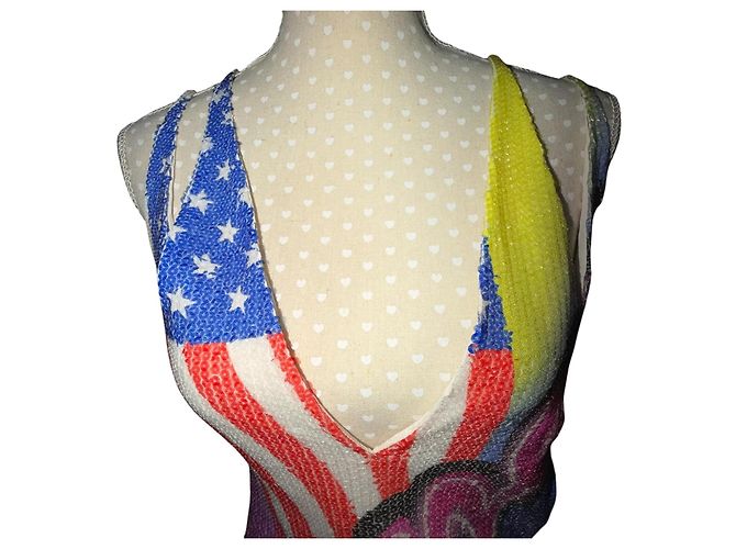 VESTIDO ESTAMPADO MOSCHINO 2016 SUPER Multicolor - vista 9