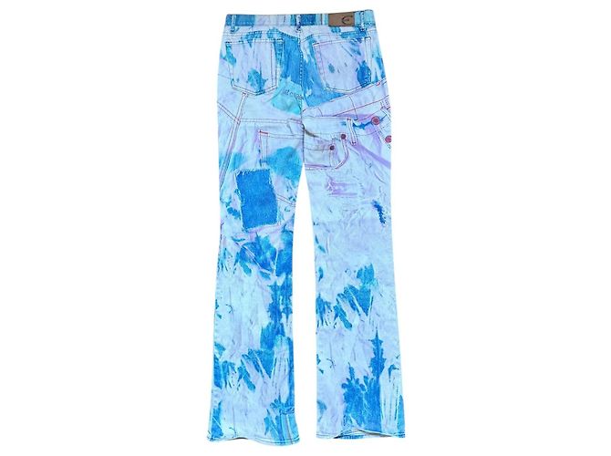 JUST CAVALLI ROBERTO CAVALLI 2001 JEANS CON ESTAMPA DENIM Blanco Azul - vista 6