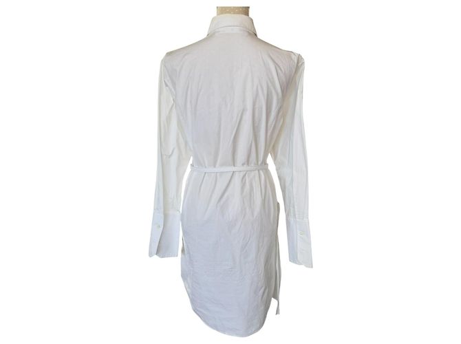 Off White OFF-WHITE 2021 PLISSEÉ HEMD KLEID Weiß - Ansicht 4