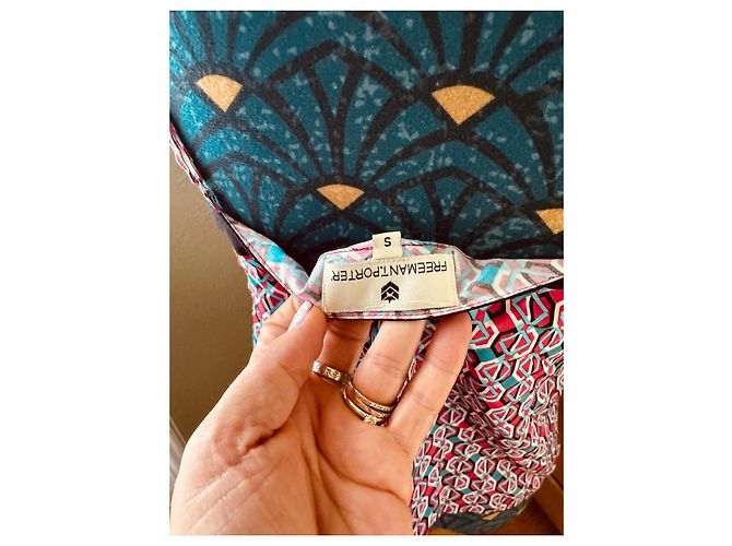 Autre Marque Freeman T. Porter Top mit mehrfarbigem geometrischem Print - Ansicht 7