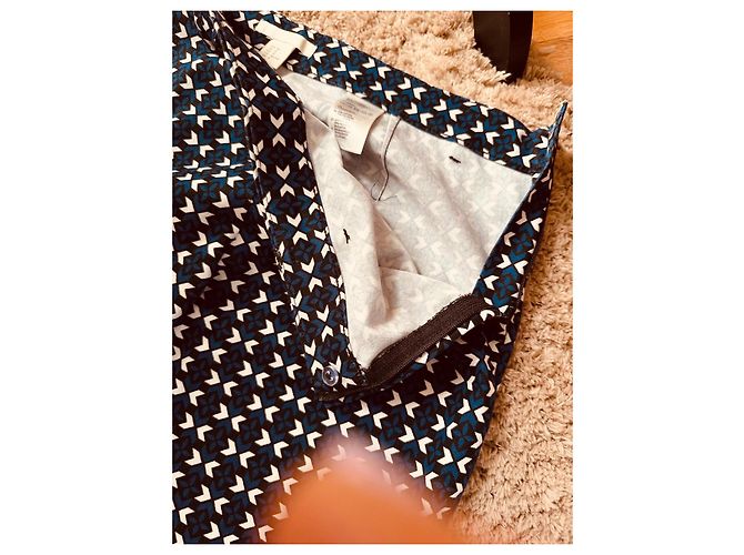 Isabel Marant Pour H&M Pantalones H&M con estampado geométrico Negro Blanco Azul - vista 6
