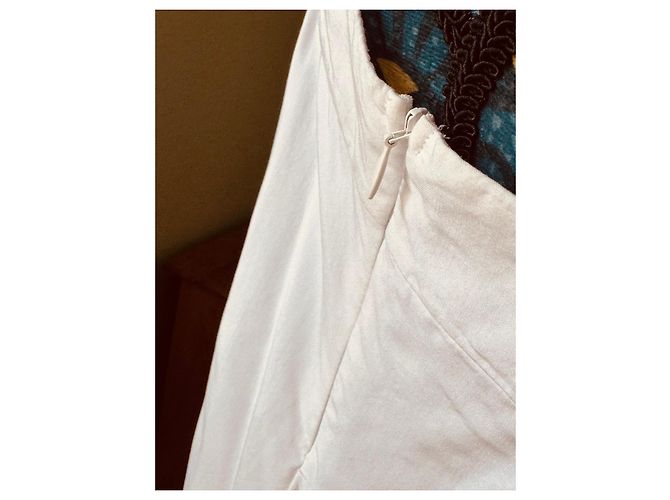 Autre Marque Vestido blanco E-CODE con detalles de tachuelas - vista 6