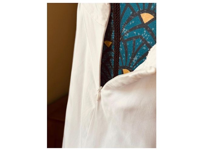 Autre Marque Vestido blanco E-CODE con detalles de tachuelas - vista 7