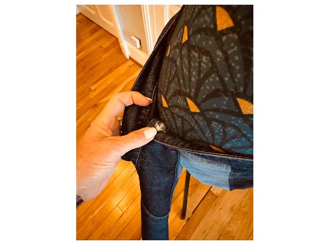 Falda cruzada vaquera patchwork Desigual Negro Azul Azul oscuro - vista 10
