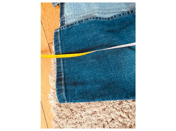 Pleats Please PLEASE Blauer Jeansrock lang mit Schlitz - Ansicht 9