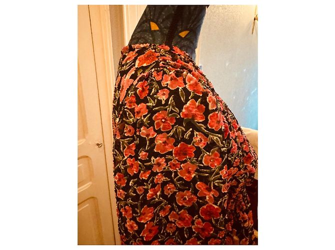 Desigual Floral Plumetis Bluse Schwarz Pink Grün - Ansicht 5