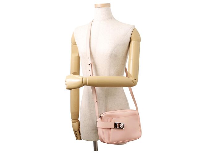 Borsa a tracolla Salvatore Ferragamo Gancini Archive Camera Case Rosa - vista 4