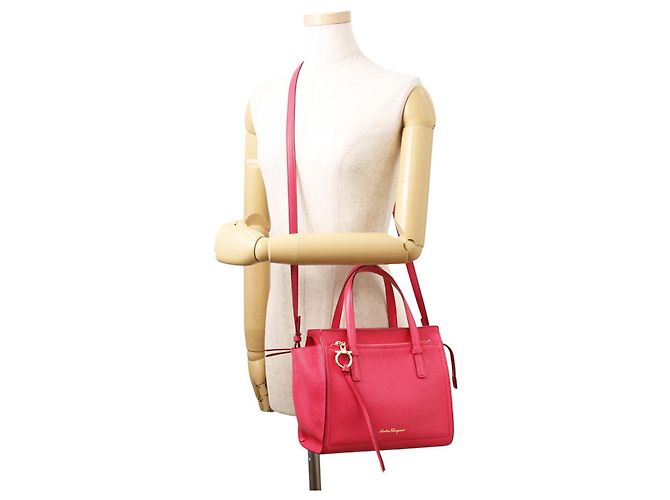 Borsa Salvatore Ferragamo Gancini 21F478 Rosa - vista 5