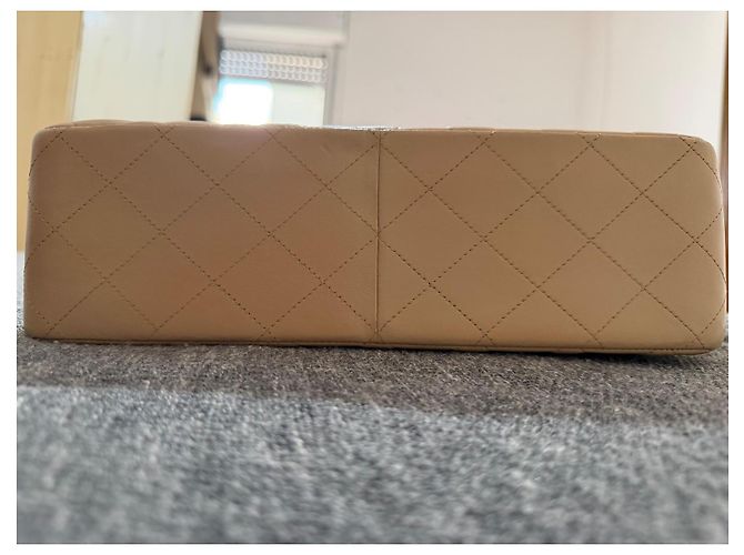 Chanel Borsa Classica Medium Beige in Agnello - vista 5