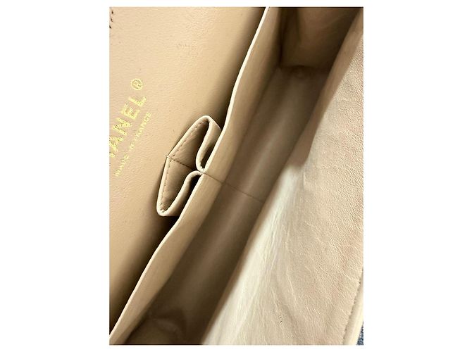 Chanel Borsa Classica Medium Beige in Agnello - vista 7