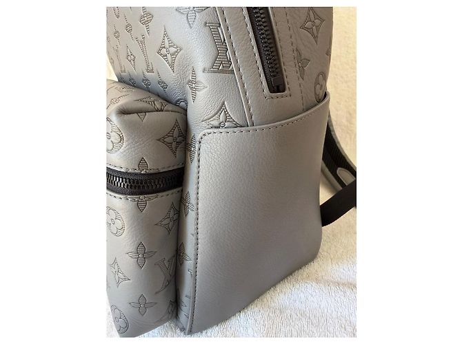 Louis Vuitton Monogram Leder Rucksack Grau - Ansicht 3
