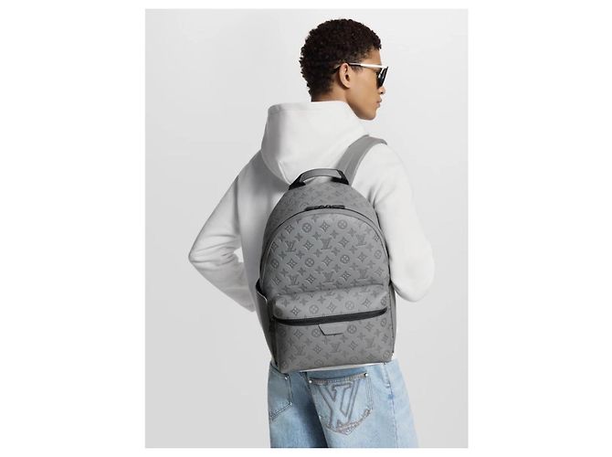 Louis Vuitton Monogram Leder Rucksack Grau - Ansicht 9
