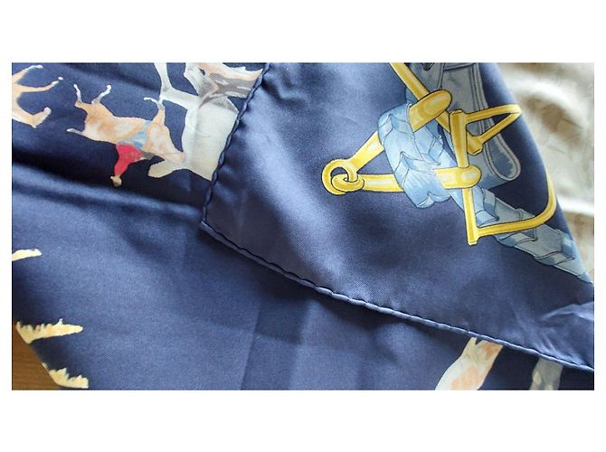 Foulard in seta Hermès "Le Bien Aller" - Blu - vista 6