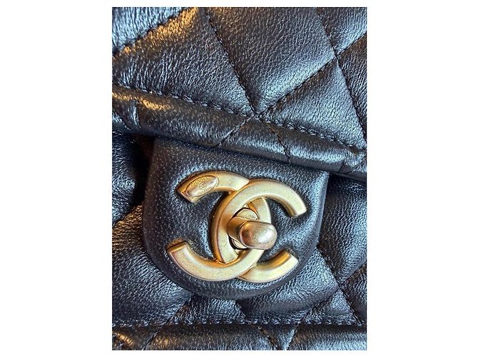 Bolso Chanel Matelassé de cuero negro - vista 14