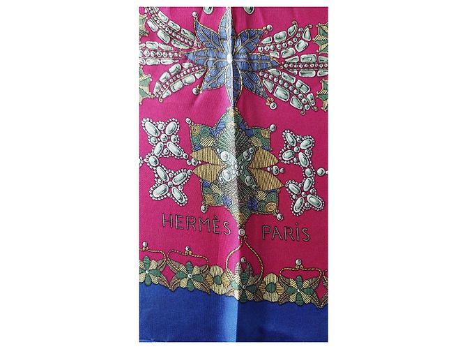 Carré de seda Hermès Scheherazade Roja Azul - vista 3