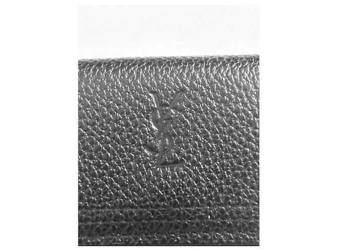 Yves Saint Laurent Saint Laurent Cartera de piel granulada negra Negro - vista 4
