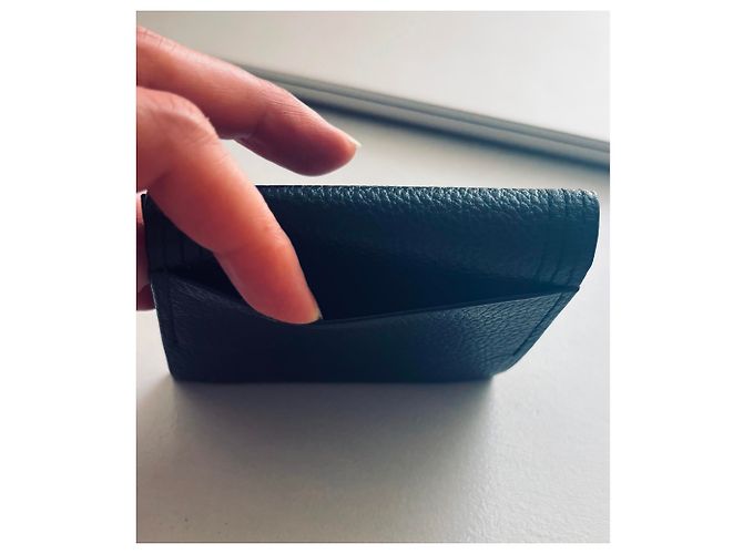 Yves Saint Laurent Saint Laurent Cartera de piel granulada negra Negro - vista 6
