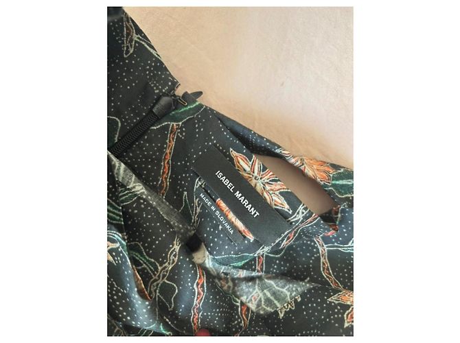 Falda envolvente Isabel Marant estampado floral Rosa Blanco Roja Gris antracita Verde oscuro - vista 3