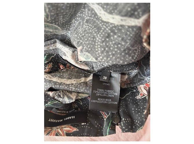 Falda envolvente Isabel Marant estampado floral Rosa Blanco Roja Gris antracita Verde oscuro - vista 5