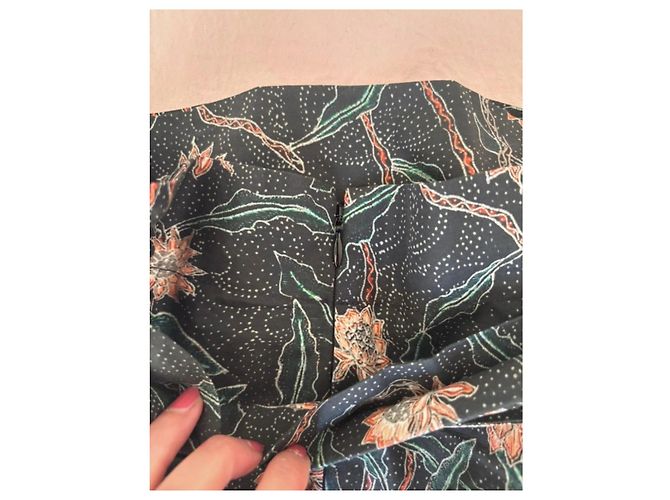 Falda envolvente Isabel Marant estampado floral Rosa Blanco Roja Gris antracita Verde oscuro - vista 7