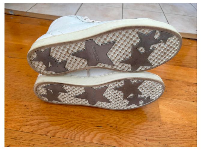 Jimmy Choo Maieko Sneakers alte in pelle bianca Bianco - vista 10