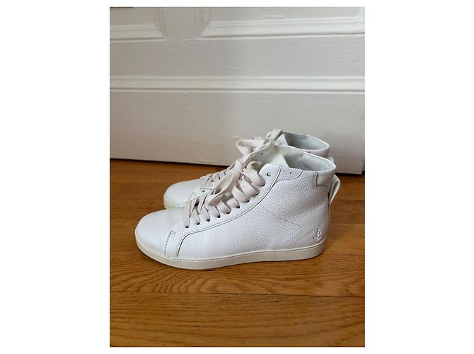 Jimmy Choo Maieko Sneakers alte in pelle bianca Bianco - vista 2
