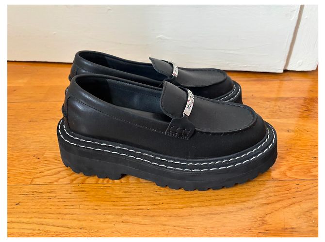 Mocassini Karl Lagerfeld in pelle nera con suola chunky Nero - vista 4