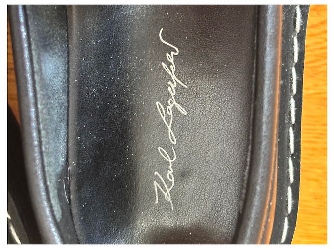 Mocassini Karl Lagerfeld in pelle nera con suola chunky Nero - vista 7