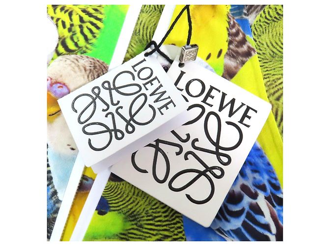 Top a maniche lunghe con mezza zip e stampa pappagallo Anagram di Loewe Multicolore Giallo - vista 11