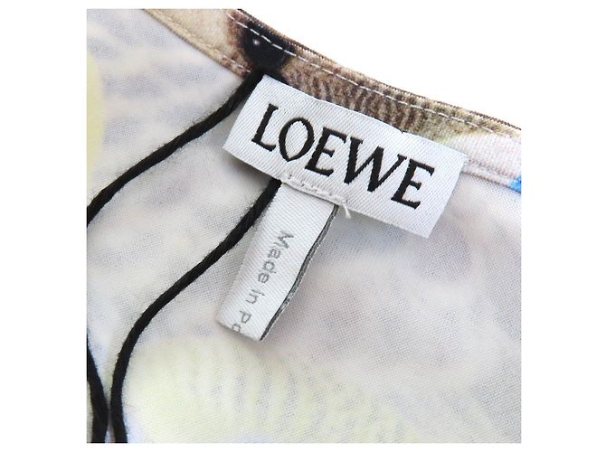 Top a maniche lunghe con mezza zip e stampa pappagallo Anagram di Loewe Multicolore Giallo - vista 7