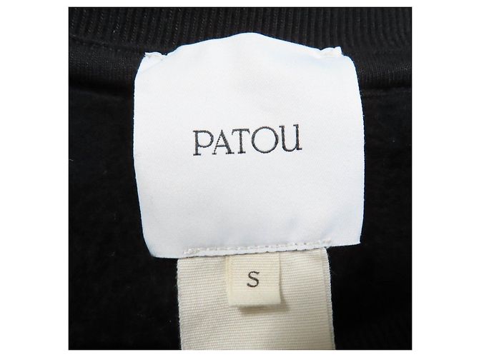Autre Marque PATOU Sweatshirt aus Baumwolle mit Logo auf dem Rücken Schwarz - Ansicht 5