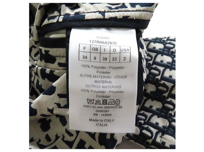 Christian Dior Kleid aus Polyester Blau Marineblau - Ansicht 10
