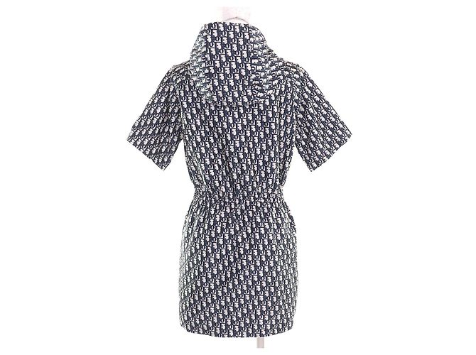Christian Dior Kleid aus Polyester Blau Marineblau - Ansicht 3