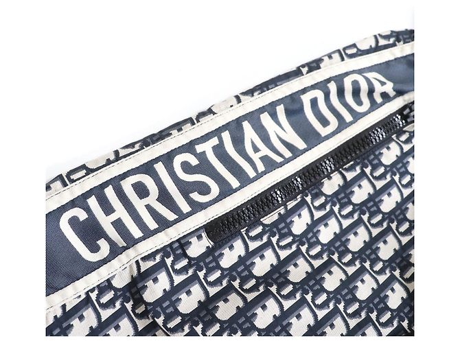 Christian Dior Kleid aus Polyester Blau Marineblau - Ansicht 5