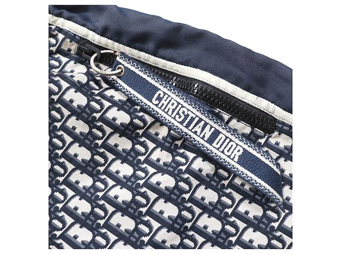 Christian Dior Kleid aus Polyester Blau Marineblau - Ansicht 7