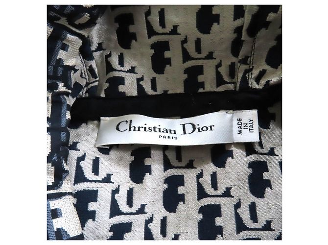 Christian Dior Kleid aus Polyester Blau Marineblau - Ansicht 9