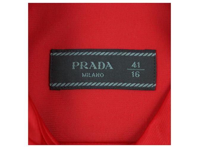 Prada Langarmhemd aus Polyamid Rot - Ansicht 5