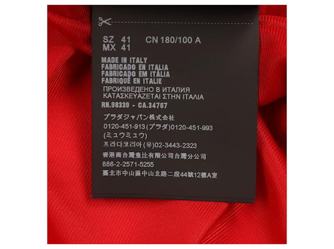 Prada Langarmhemd aus Polyamid Rot - Ansicht 8