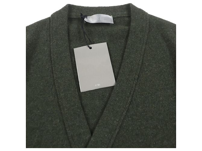 Cárdigan de cachemira Dior Verde Caqui - vista 2