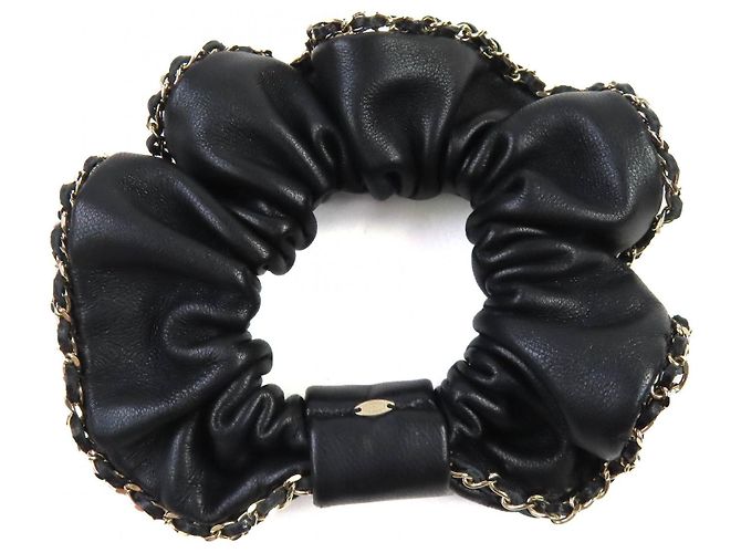 Haaraccessoire Chanel COCO Mark Chain Scrunchie Schwarz - Ansicht 2