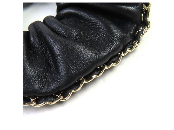 Haaraccessoire Chanel COCO Mark Chain Scrunchie Schwarz - Ansicht 3