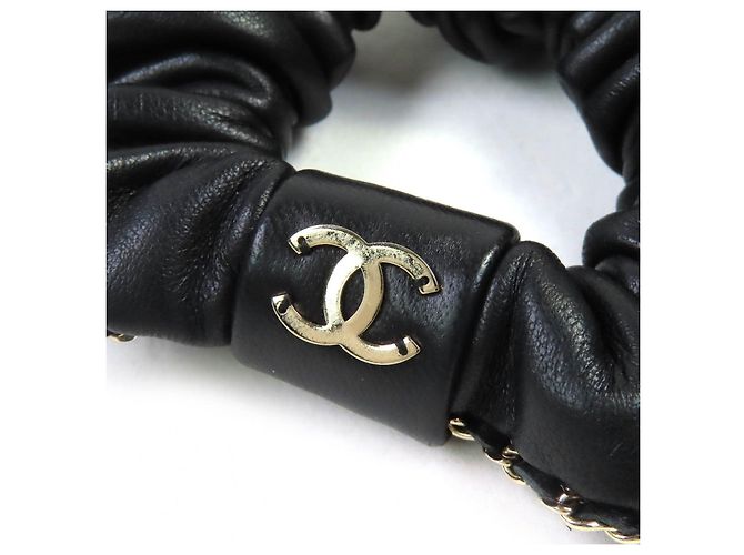 Haaraccessoire Chanel COCO Mark Chain Scrunchie Schwarz - Ansicht 4