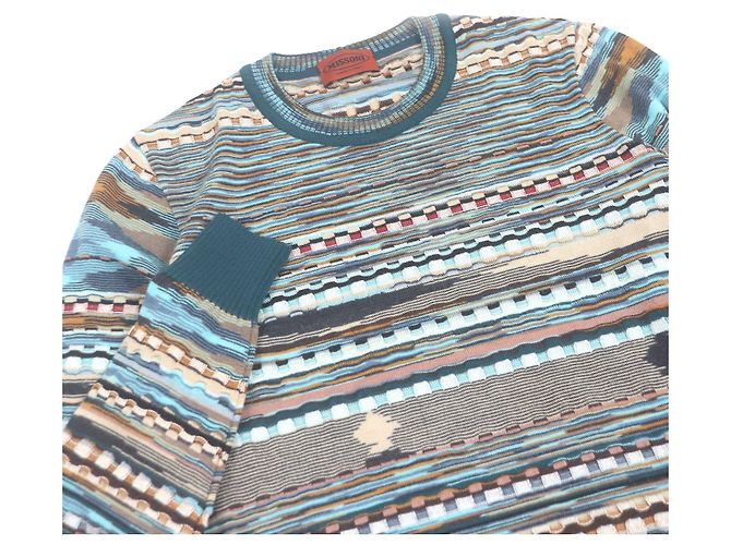Autre Marque Missoni Wollstrickpullover Blau - Ansicht 2