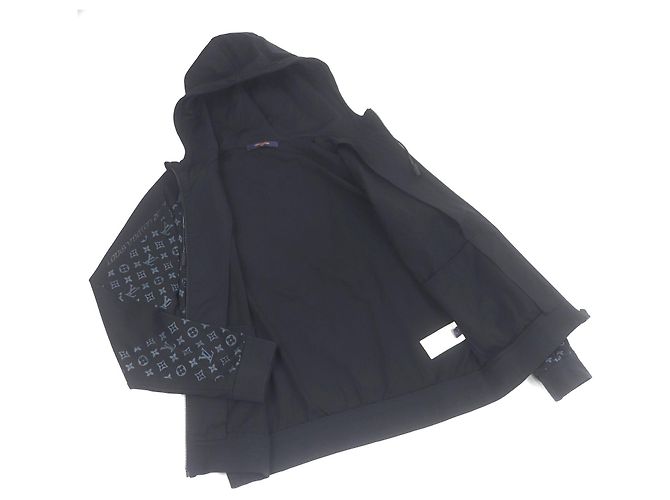 Louis Vuitton LV 2054 Hybrid Zip-Through Monogram Hoodie Schwarz - Ansicht 3