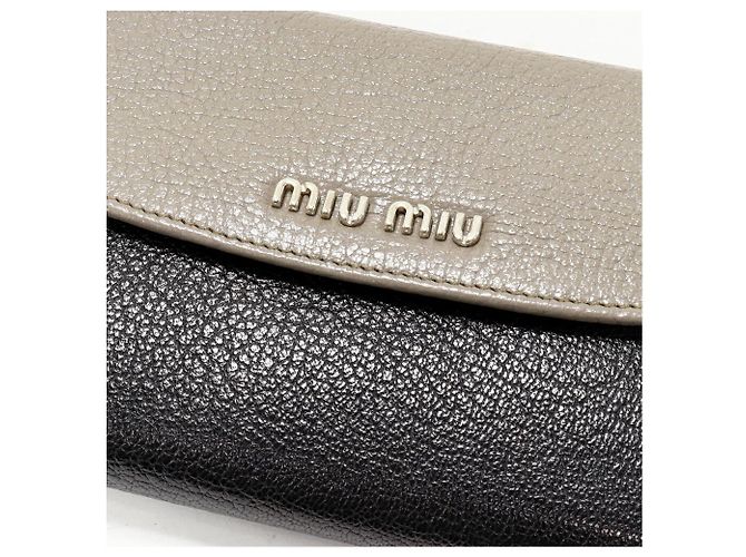 Cartera de piel de cordero Madras Miu Miu Negro - vista 6
