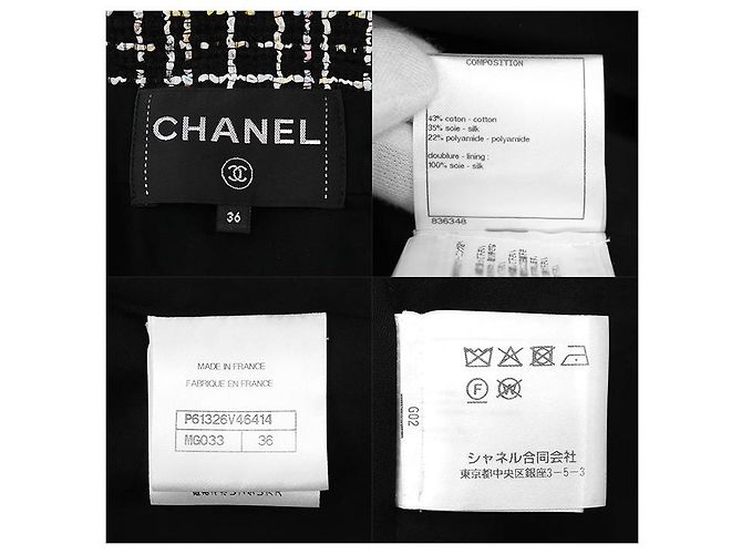 Timeless Giacca corta in misto seta e tweed CHANEL Nero Multicolore - vista 10