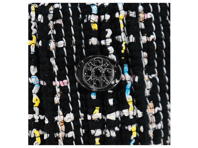 Timeless Giacca corta in misto seta e tweed CHANEL Nero Multicolore - vista 4