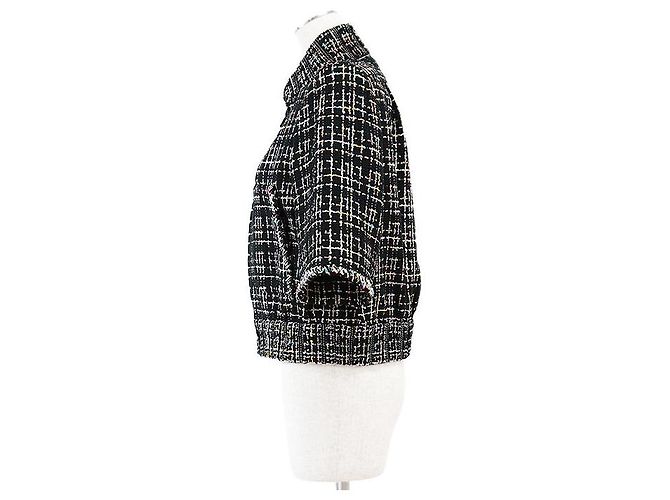 Timeless Giacca corta in misto seta e tweed CHANEL Nero Multicolore - vista 5
