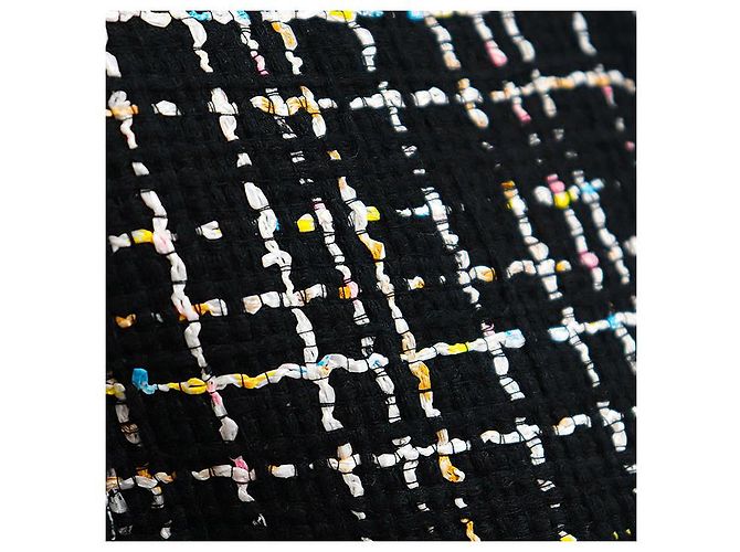 Timeless Giacca corta in misto seta e tweed CHANEL Nero Multicolore - vista 9